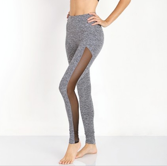 Beyond Yoga High Waisted Mesh Side Leggings Space Dye Black Purple Medium M - Picture 9 of 9